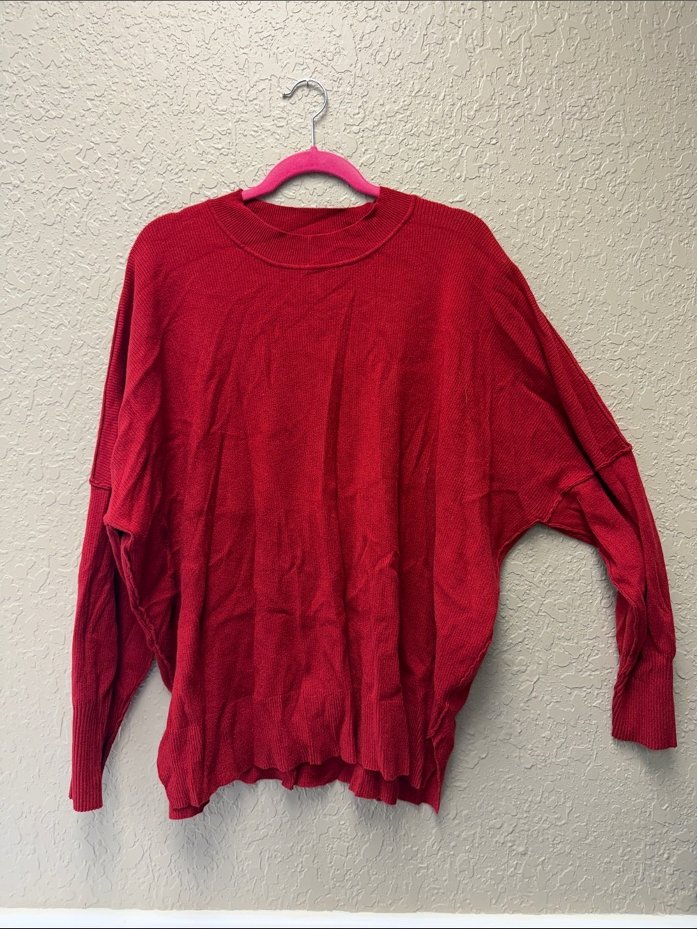 Mudpie one size Classic Women's Red Crewneck Knit Sweater